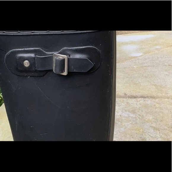 Hunter original tall boots in matte black - Picture 3 of 8